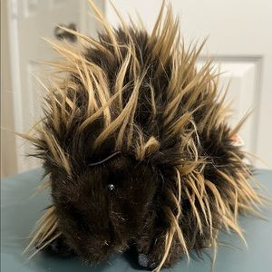 Plush Porcupine Stuffed Animal Toy - Brown and Tan
